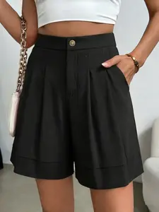 Women's Sporty Shorts Breathable Comfortable Casual Wear, Stylish Versatile Home Shorties with Pockets, Ideal for Daily Use