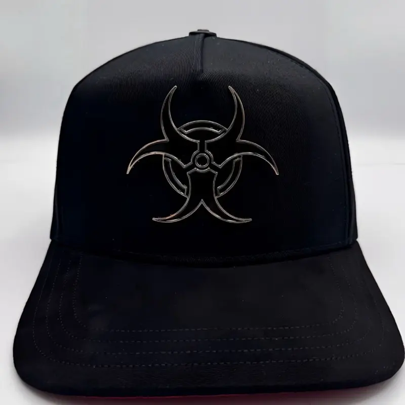 Antrax Negra Black Hat with Front Graphic Design and Adjustable Fit