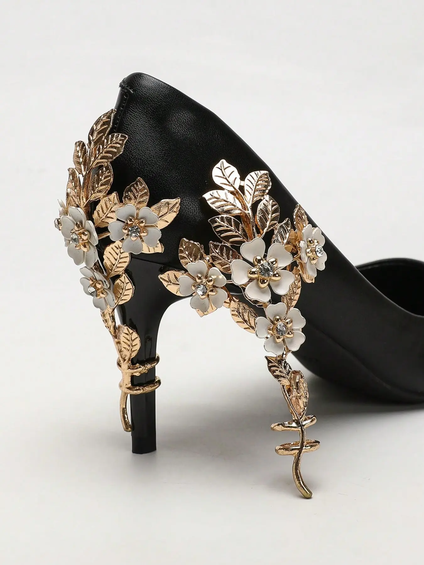 2pcs New Luxury Fashion Rhinestone Flower Detachable Heel Stickers, Perfect for High Heels, Elegant Shoe Accessories, Bling Shoe Charms, Sparkling Shoe Charms, Shoe Decoration Charms, Easy to Apply