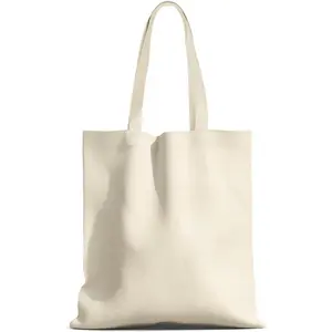Large 14x15 Premium Reusable Tote Bags Load 55lbs Natural Canvas with Handles Machine Washable for Gift-Giving Work DIY Shopping