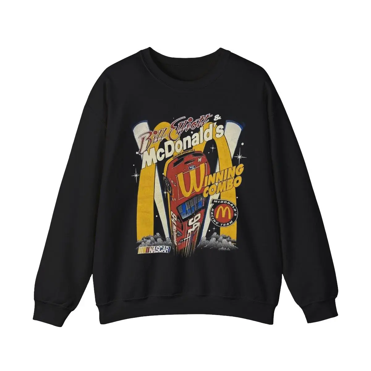 Vintage Nascar Bill Elliott Mc.Donalds T-Shirt, Car Racing Sweatshirt, Menswear Top Tee