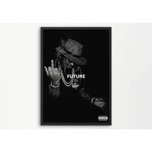 Minimalist Future Rapper Poster For Hip-Hop Fans Perfect Wall Art Decor for Boyfriend