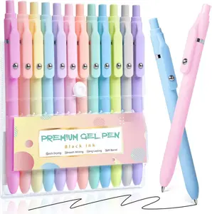 12-Pack Gel Pens – 0.5mm Fine Point, Smooth Quick-Dry Ink, Comfortable Grip for Journaling, School & Office