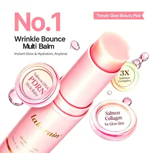 PDRN Wrinkle Bounce Multi Balm Stick - PDRN Collagen Wrinkle Stick & Hydrating Multi-Use Balm for Face Lips & Neck Anti-Aging Radiance Booster with Salmon Collagen Jeju Fermented Oil & PDRN Skin Repair Moisturizing Hydrate Nourishing I KoreanSkincare