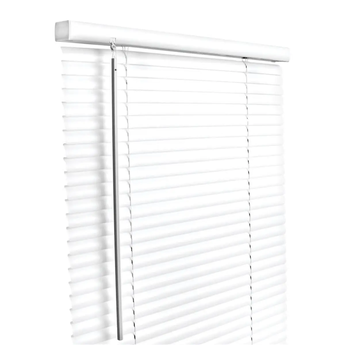212 MAIN Cordless Vinyl Mini-Blinds Window Treatments for Baby Nursery, 1-in. Horizontal Slat Louvers, Washable, White, 43x64 in., Home Improvement, Up/Down Operation, Horizontal Louvers, Up/Down Slats