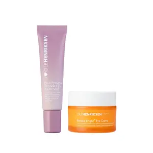 Glossy + Glowing  –  Pout Preserve Peptide Lip Treatment + Banana Bright+ Eye Crème Duo