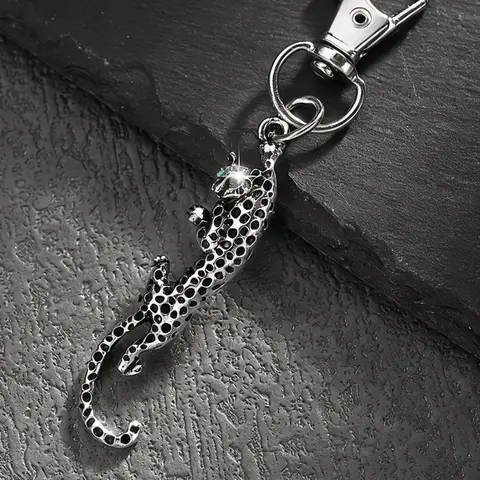 Three-Dimensional Leopard Metal Bag Charm, Exquisite Craftsmanship, Wear-Resistant, Scratch-Resistant, High-End Style, Zinc Alloy Keychain, Key Accessories