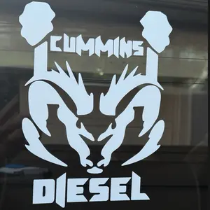 Cummins Power Decal! Available in multiple colors and sizes for your Ram 1500 / 2500 / 3500. Get that Dirty Diesel look! #cummins #dieseltrucks #ramtrucks #trucklife
