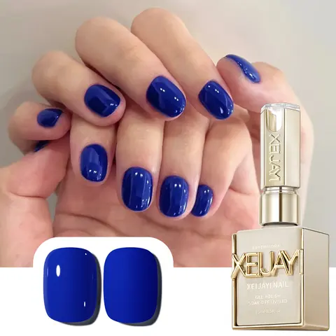 XEIJAYI M094 Cool Blue UV Light Gel Nail Polish (15ml Single Item) - TPO&HEMA Free, Deep Glossy, DIY Nails at Home, Gel X at Home for Manicure, Salon Use