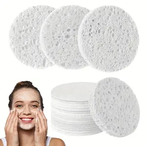 50 Pack Natural Compressed Facial Sponges, Alcohol-Free, Mild, Gentle Exfoliating and Makeup Application, Suitable for All Skin Types, No Fragrance