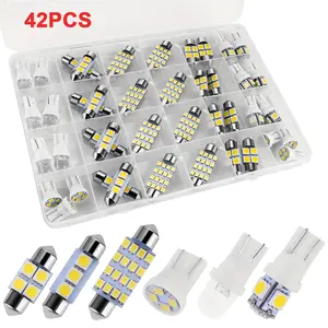 42pcs LED Car Reading Light,Car Interior Light,LED Cars Wedge Lights,Dome Light,License Plate Lighting,Trunk Bulbs, Car Interior Lighting