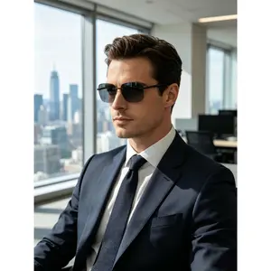 Stylish Frameless Cut-Edge Sunglasses with UV Resistant Lenses, Perfect for Driving,Ultra-lightweight metal frame with soft nose pads ensures a comfortable, secure fit, even for all-day wear.