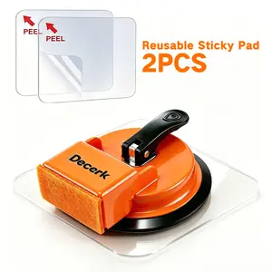 Floor Gap Fixer Tool Suction Cup Gap Puller with 2 Reusable Sticky Pads & Rubber Mallet, Heavy Duty Repair Tool, Laminate Flooring Tools, Vinyl Floor Repair Kit, Gap Tool