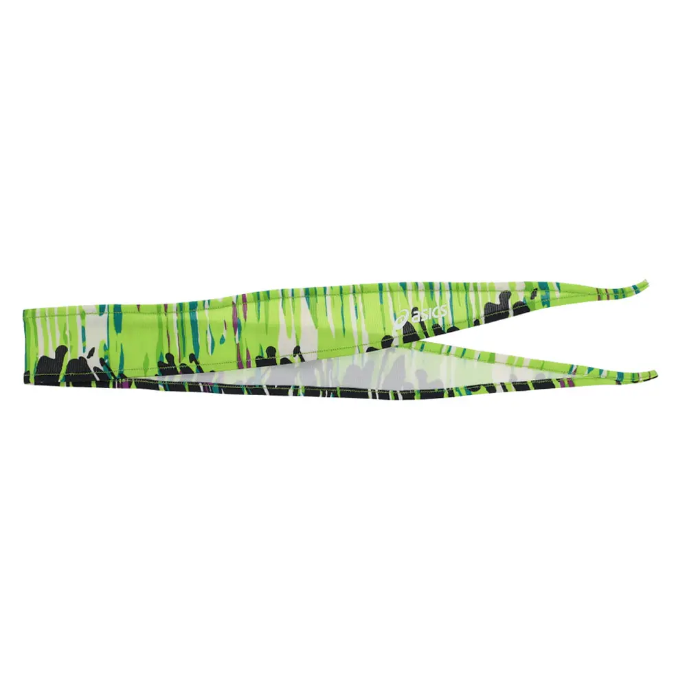 ASICS Womens Brush Strokes Headband Athletic Casual  - Green