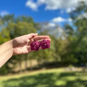 Autumn Flowers Clay Earrings