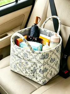 Car interior storage basket, home storage bag for clothes, books and work supplies, space-saving, multi-purpose car accessories, Car Accessories Cute