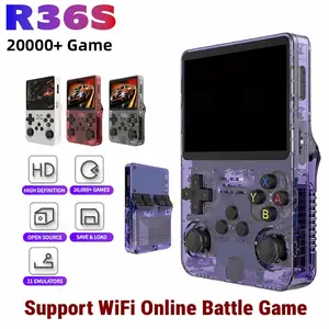 Supports Online Competitive Games, 20000+ Games, 8 Color Options, Retro Handheld Game Console R36s, 3.5 Inch Screen, 64GB Memory, USB Charging, Portable Handheld Console