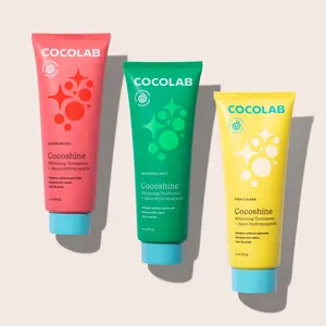 COCOLAB Cocoshine Trio, 3-Pack Cocoshine Whitening Toothpaste, Dentist-Designed, Formulated with 15.5% NanoXIM Nano-Hydroxyapatite, Feel-Good Formula with Organic Aloe & Coconut Oil, 3-pack x 4oz each