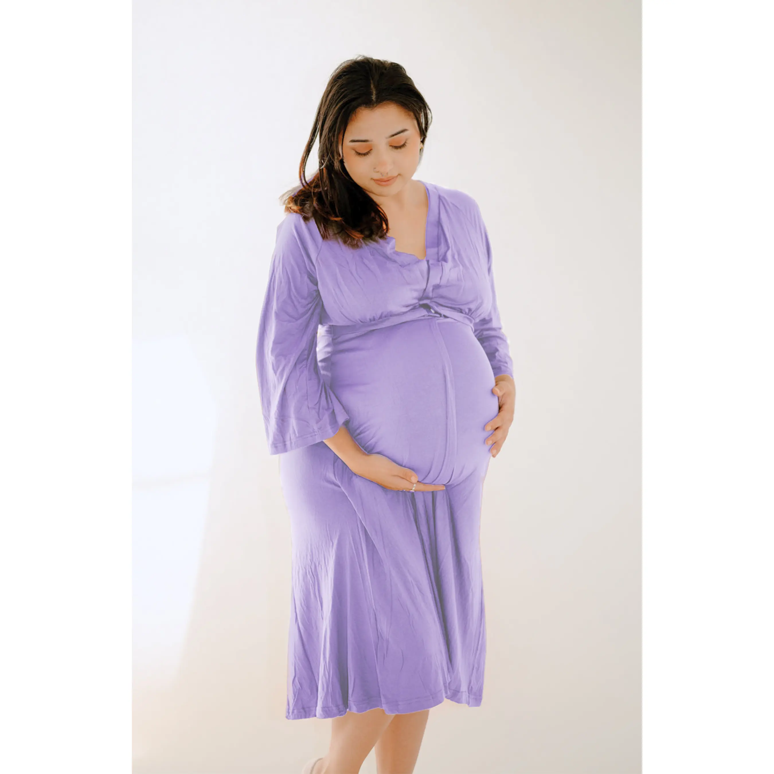 Amelia Labor & Postpartum Gown Lilac