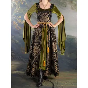 Black and Gold Chenille Tabbed Tudor Stays