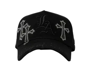 CASH ONLY HATS BLACK CROSSES SNAPBACK HAT COCROSSES BLK