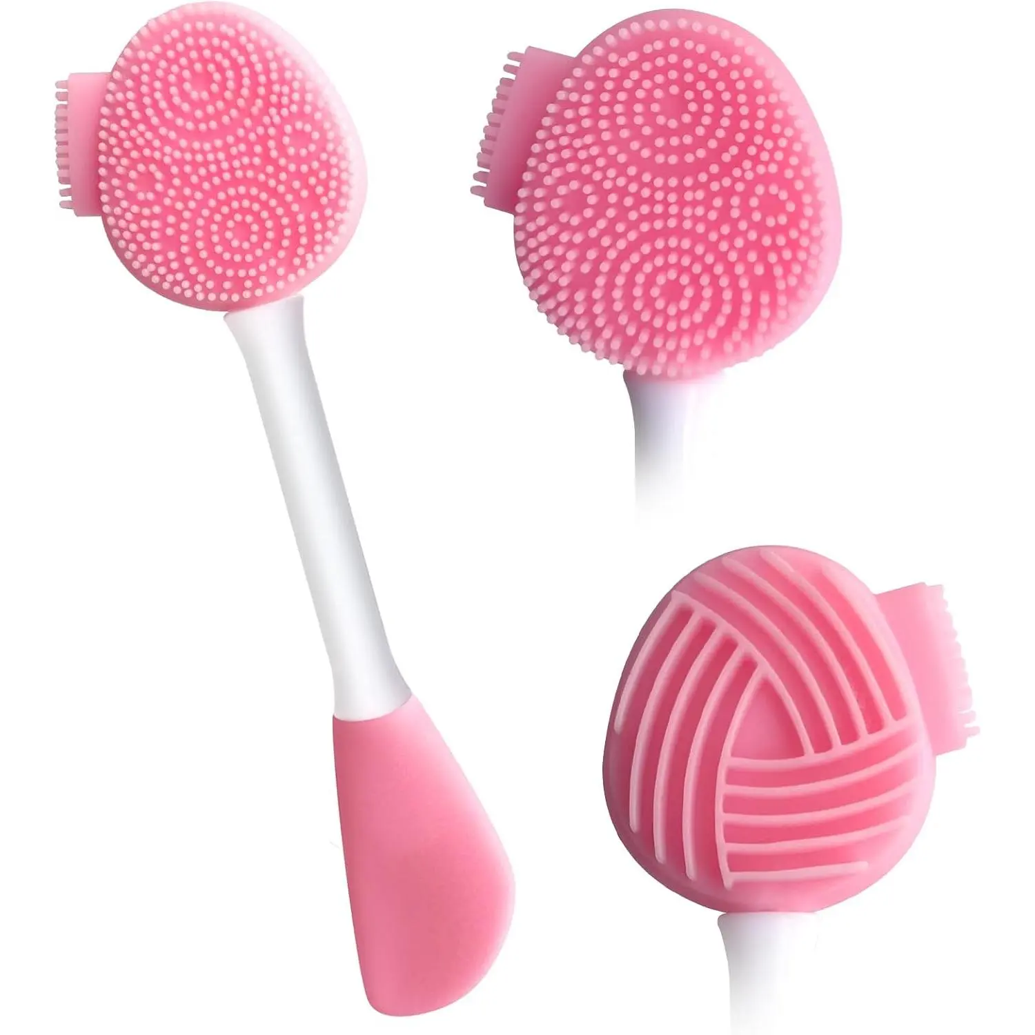 Silicone Face Scrubber Face Mask Brush Exfoliating Lip Cleansing Facial Cleansing/Wash Brush Exfoliator Blackhead Skin Care Tool Makeup Removes Dead & Dry Skin for Women Grils Men, Silicone Brush, Blackhead Tool