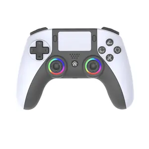 Wireless RGB Gaming Controller Compatible with PS5/PC, 6-Axis Motion Sensor & Asymmetric Vibration, Programmable Back Buttons, Turbo Function & Touchpad, Bluetooth LED Gamepad with 1000mAh Battery for Immersive Cross-Platform Gaming