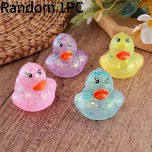 Cute Duck Malt Candy Glitter Squishy Toy, Stress Relief Fun Fidget Gift, Perfect for Kids & Adults, Unique Design, Durable Material