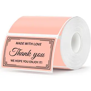 500 Labels/Roll 2" x 3"  Thermal Labels, Self-Adhesive Rectangle Thermal Sticker for Name Tag, Bakery, , Address, Small Business