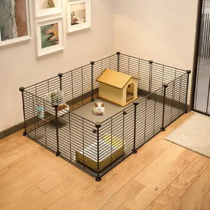 Small Hamster Cage Puppy Dog Kennel Home Cat Luxury Large Villa Gold Silk Flower Hedgehog Small Pet Feeding Cage Rabbit Fence Empty Cage