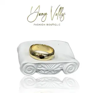 Gold Plated Band Ring Classic Style for Women and Men