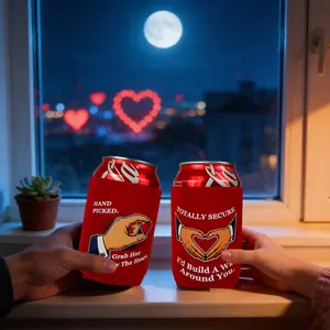 Perfect Anniversary Gift – Hilarious 2-Pack Funny Cup Koozies for Husband/Boyfriend | Unique & Playful Romance Gifts