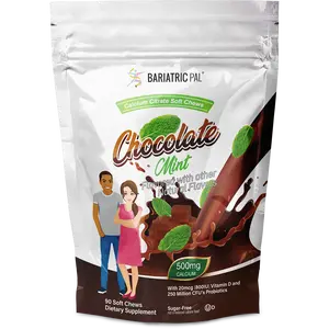 BariatricPal Sugar-Free Calcium Citrate Soft Chews 500mg with Probiotics - Chocolate Mint