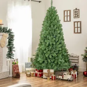 6-9ft Artificial Christmas Tree with Shape-Memory Wire, 760-1910 Bendable Tips for Ultimate Shaping Experience | Easy Hinged Setup