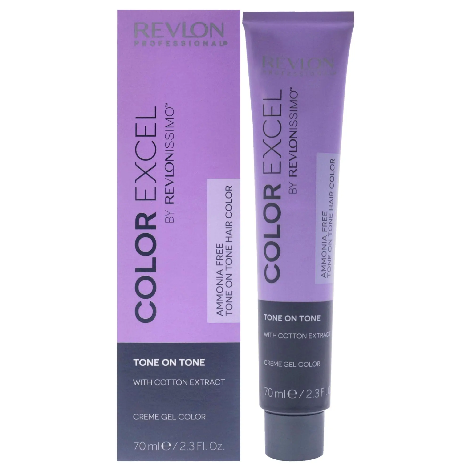 Revlonissimo Color Excel - 5.40 Intense Light Copper Brown Unisex Hair Color, 2.3 oz, Ammonia-Free Haircare with Bold Hue, Cotton Extract & Gel Formula, Cream Gel