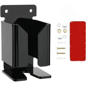 Electric Razor Wall Mount Holder   Holder Hanger Organizer for Men Bathroom Shower  Storage Two Installation (Solid Black)