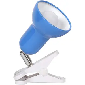 Sun-Rising  Clip lamp,360? Rotation Clip on Lamp Portable Book Reading Light,Clamp on Desk/Table/Bunk Bed/Cupboard Home Lighting, (Desk lamp,Seven Colors for Your Choice) Blue