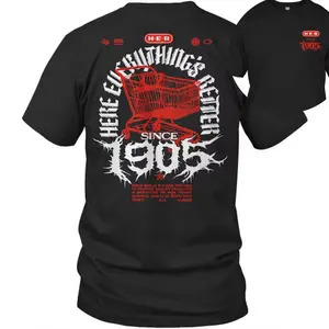 HEB 1905 Heavy Metal T-Shirt – Official HEB Metal Merchandise, Retro Graphic Tee for Fans, Collectors, and Texxxas Rock Lovers