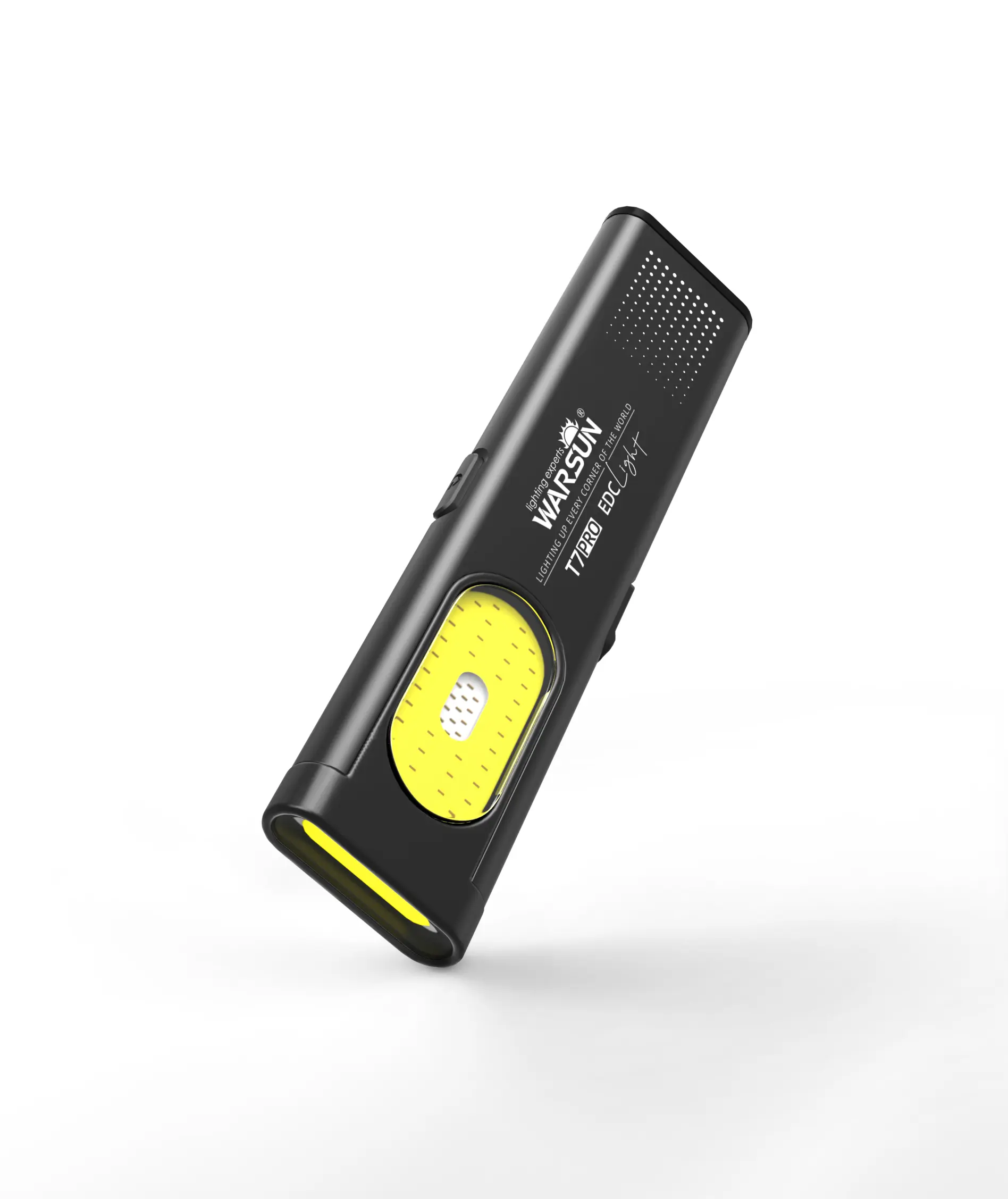 WARSUN T7 EDC Flashlight, Pocket LED Work Light with Magnetic Base & Clip, USB-C Rechargeable, Compact Everyday Carry Tool for Camping, Car Repair and Outdoor Use