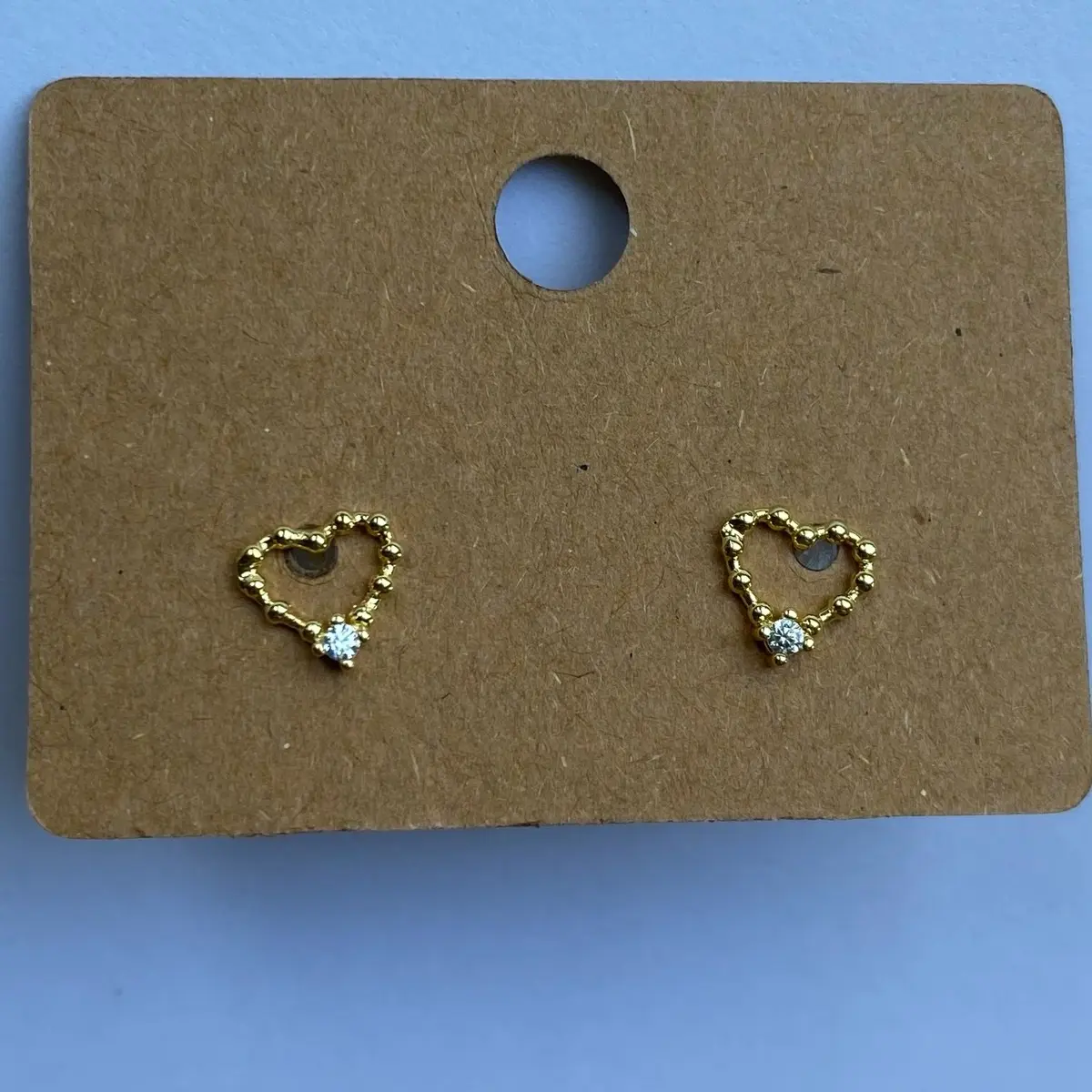 14K Gold Plated Hallow Heart Earrings For Women and Toddlers