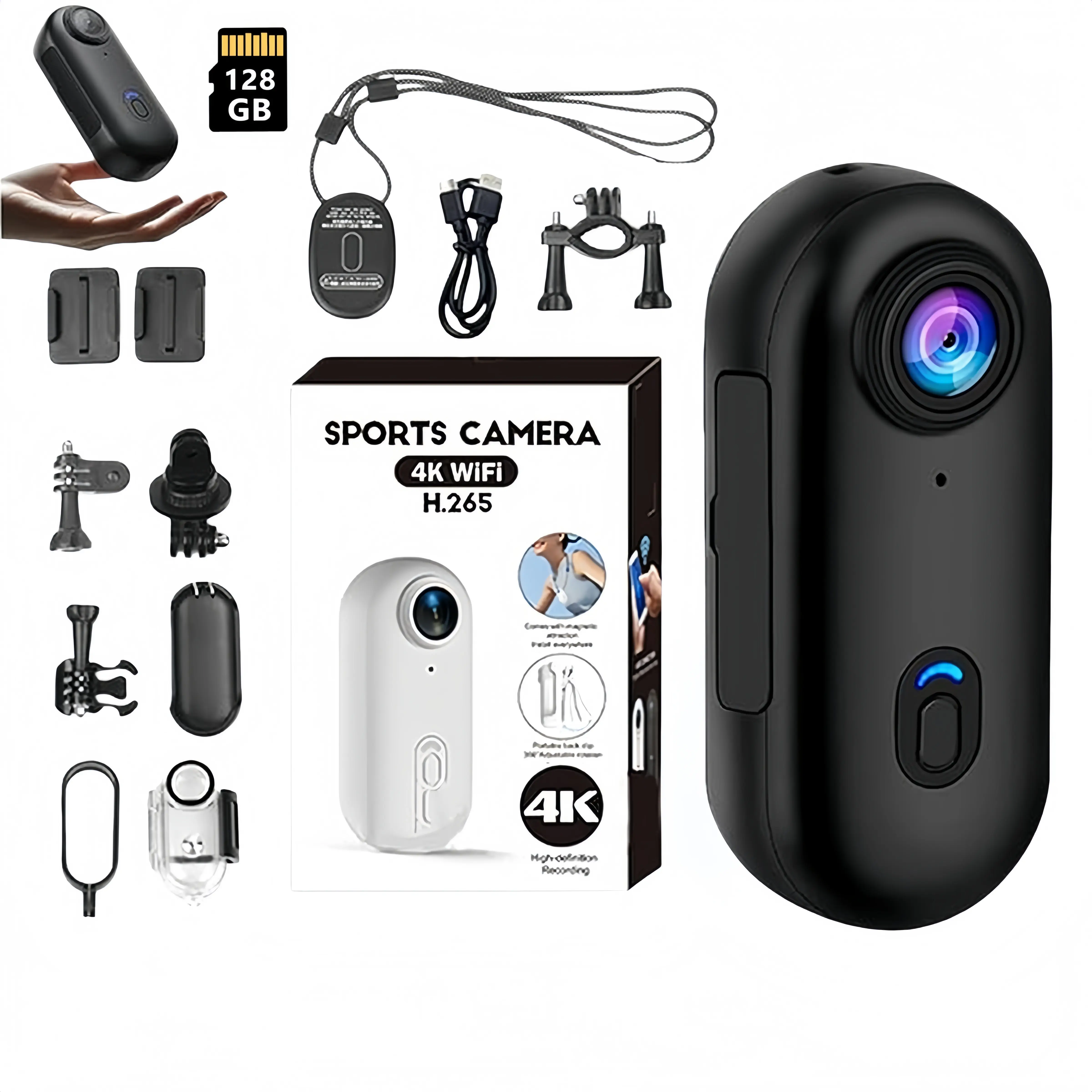 ALANO 4K 128GB Thumb Action Camera – Ultra-Compact Magnetic BodyCam, Hands-Free Mount for Biking, Pets, and Vlogging tiktokshopbacktoschool