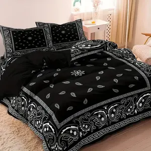 3-Piece Parsley Mandala Bedding Set, Includes One Fitted Sheet and Two Pillowcases, Perfect for Home Bedroom Decor