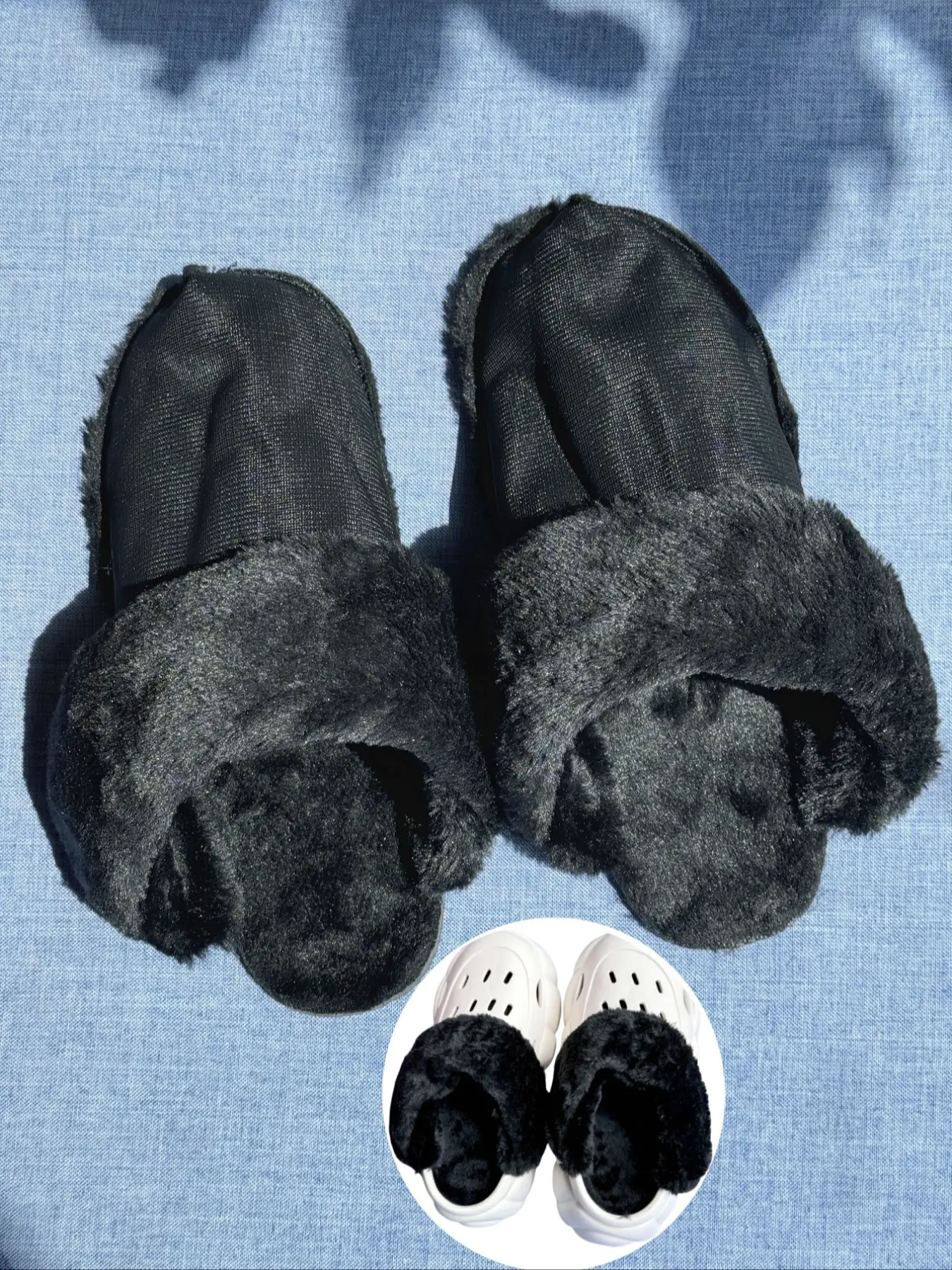 Autumn Winter Hole Shoes Warm Insole Plush Lining Couple Shoe Covers Detachable Plush Liner Comfortable Pad Shoe Insoles