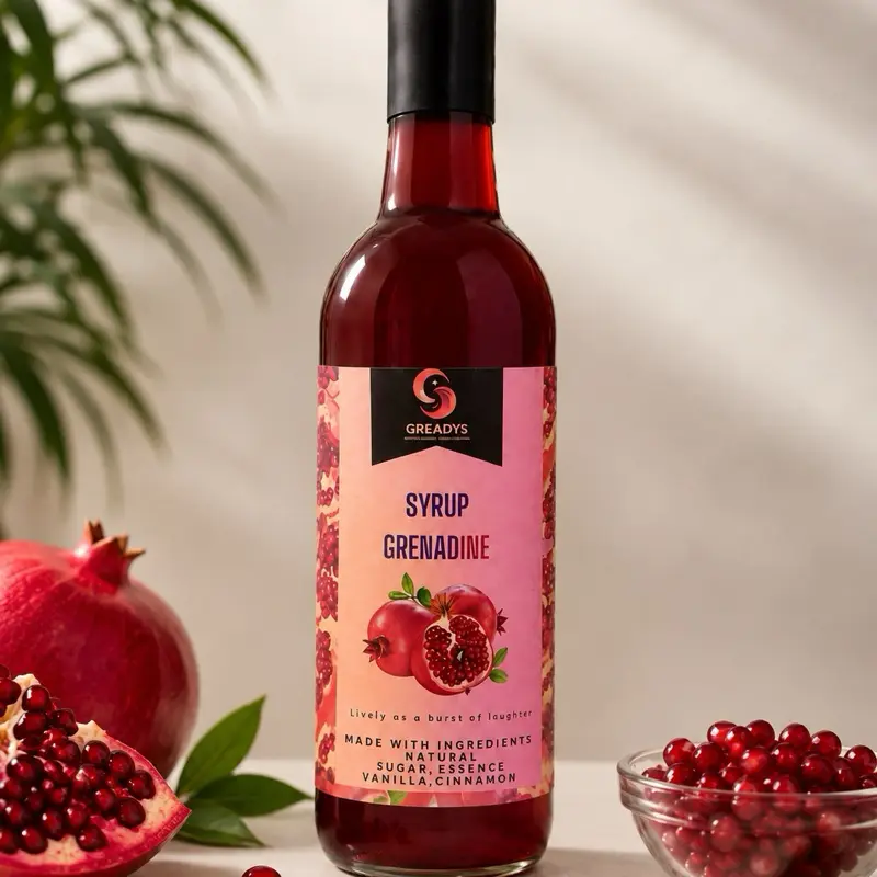 GREADYS Premium Grenadine Syrup - Pomegranate-Based Drink,