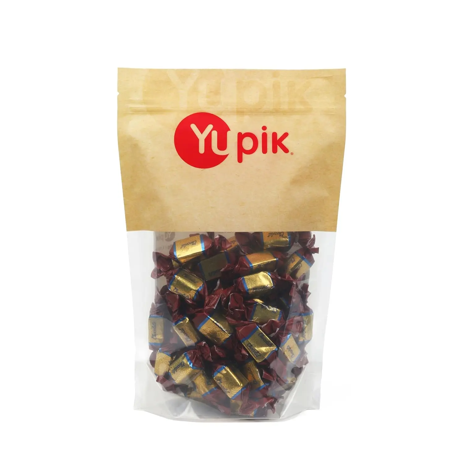Yupik Milk Chocolate Covered Soft Toffees 17.6 oz, Miniature Bars, Creamy Milk Chocolate, Sweet  Chewy Caramel Candies, Ideal for Snacking  Gifting