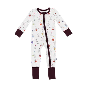 Convertible Footed Romper in Puppy Love