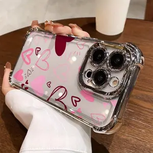 Phone case with heart pattern, popular online, for iPhone 17 PRO MAX and iPhone 16 15 14 13 12 11 PRO MAX PLUS and 16E 17 AIR Series