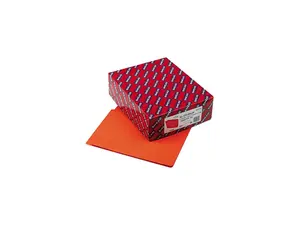 Smead 25510 Colored File Folders, Straight Cut, Reinforced End Tab, Letter, Orange, 100/Box