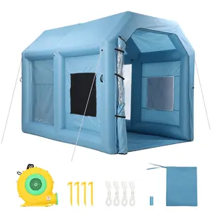 Portable Inflatable Paint Booth Tent with 3 Layer HEPA Filtration and High Speed Blower Heavy Duty Outdoor Spray Shelter for Automotive Furniture DIY Detailing Multiple Sizes 20x13x9 FT or 10x8x8 FT