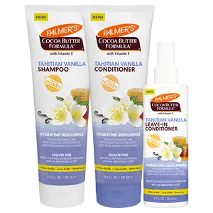 Palmer's Cocoa Butter Formula Tahitian Vanilla Daily Hair Care Bundle with Shampoo, Conditioner and Leave-In Conditioner for Hydrated & Healthy-Looking Hair